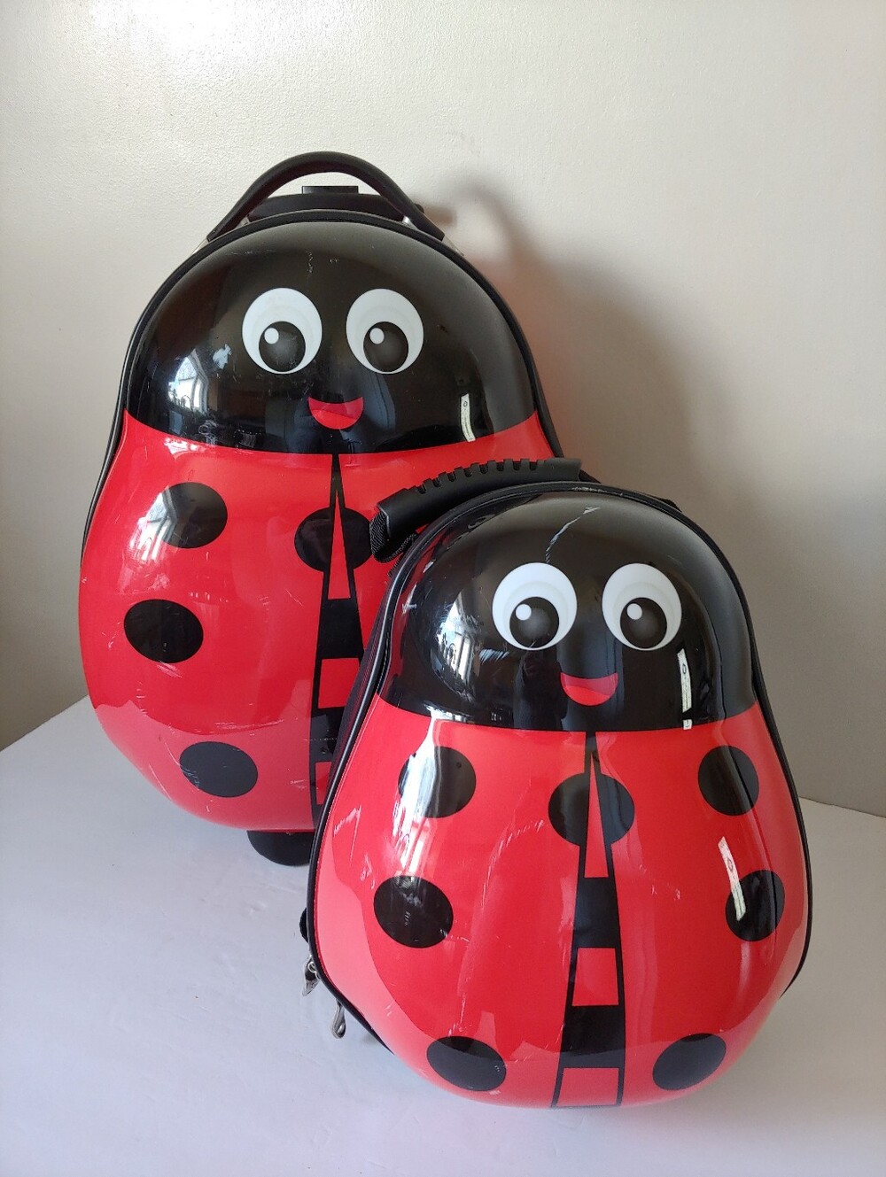 Heys Ladybag Travel Tots Luggage 2 Piece Black Red